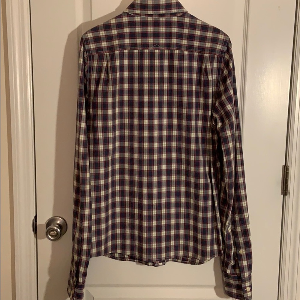 Abercrombie & Fitch muscle plaid button down SZ L - Picture 2 of 5